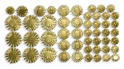 Kunze Heiligenschein Sortiment, 3 Größen, gold, 50 Stück auf Blatt, aus geprägtem Papier