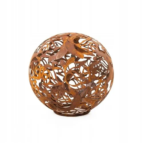 Kapaga - Gartenkugeln Rost - Kugeln für Außen - Deko Vintage - Kerzen für Deko Garten draußen - Rose, 23