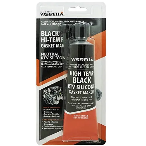 VISBELLA Hochtemperatur-Klebedichtstoff Schwarz Silikon-Dichtmittel 55-AD-01