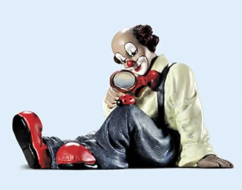 GILDE Clown Die Grosse Bekanntschaft aus Kunstharz - Dekor Figur und Sammlerstück - Mehrfarbig, mit Marienkäfermotiv