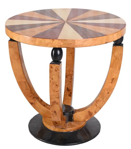 Art Deco Tisch Antik Beistelltisch Massivholz Wohnzimmertisch Sofatisch Holz