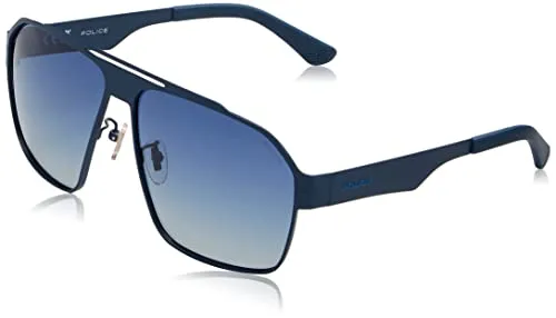 POLICE Herren SPLL08 Sonnenbrille, MATT FULL BLUE, 63 von Police