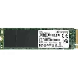 Transcend 110S 1TB M.2 NVMe SSD - Festplatte mit außergewöhnlicher Performance, ideal für Gaming und digitale Produktion – bis zu 1800MB/s Lesegeschwindigkeit dank PCIe Gen3 x4.
