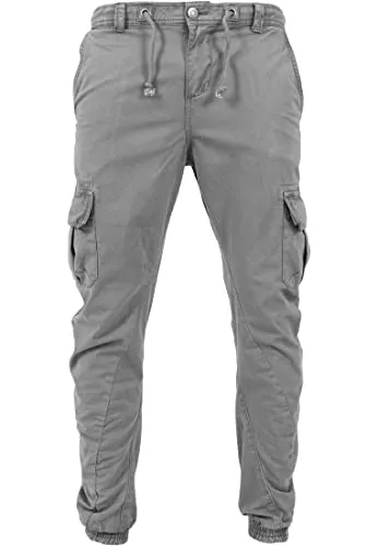 Urban Classics Herren Cargo Jogging Pants, darkgrey, XL - Wanderhosen mit stylischem Slim Fit und praktischen Cargo Taschen, aus 100% Baumwolle für optimalen Tragekomfort - ideal für aktive Männer.