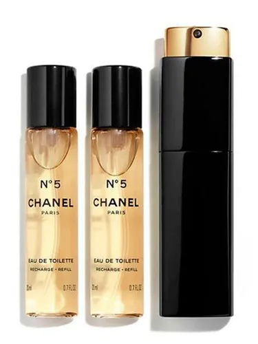 Chanel No. 5 Eau de Toilette 3 x 20 ml - Damendüfte - Der ikonische blumig-pudrige Duft seit 1921, perfekt für unterwegs in praktischen 20 ml Flakons.