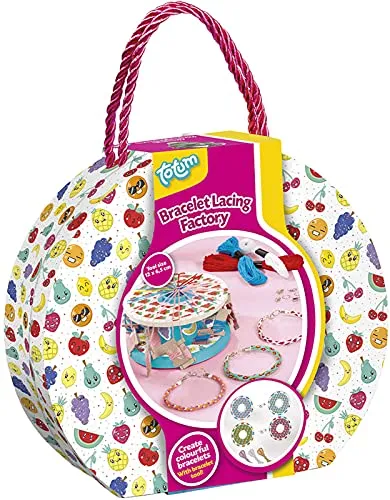 Armbändchen Factory: Schmuckbastelset für Kinder in schöner Geschenkbox − Bunte Schnürarmbänder zum Selbermachen