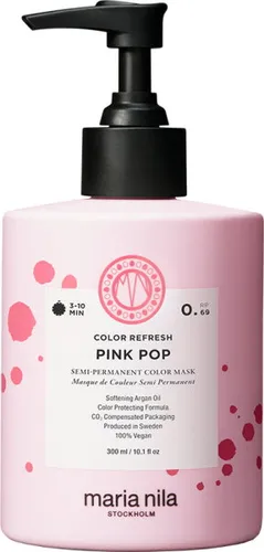 Maria Nila Colour Refresh 0.06 Pink Pop - 300 ml, leuchtende Haarfarbe für temporäre Farbveränderungen und intensive Pflege