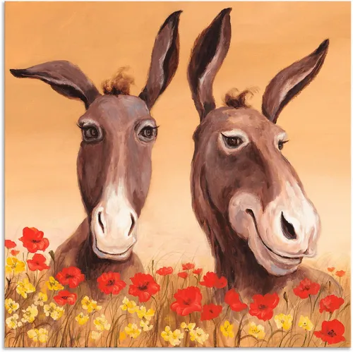 Artland Wandbild Esel in beige von ARTland