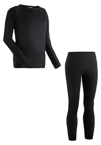 Maier Sports Kim Kinder Wäsche-Set - Trainingsbekleidung für kalte Wintertage, wärmend und atmungsaktiv dank Dryprotec Technologie, ideal für Skifahren und Wandern.