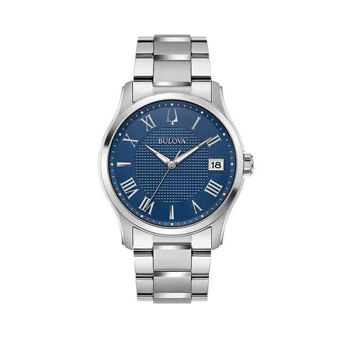 Bulova Herren Analog Quarz Uhr 96B386 - Armbanduhren für Herren, elegante Herrenuhr mit silbernem Edelstahlarmband und schützendem Saphirglas für zeitlosen Stil und Komfort.