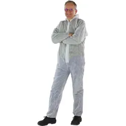 Einweg Overall Gr. Xxl Weiß Pp 40g/qm