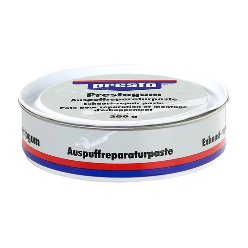 presto Dichtstoff Abgasanlage Auspuff-Reparaturpaste 200 g - Hochwertige Dichtstoff für die Reparatur von Abgasanlagen. Ideal für eine zuverlässige Abdichtung und langlebige Ergebnisse. Perfekt für den professionellen Einsatz in der Karosseriedichtmasse.
