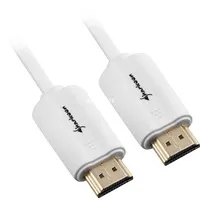 Kabel HDMI Stecker > HDMI Stecker weiß, 1 Meter, HDMI 4K