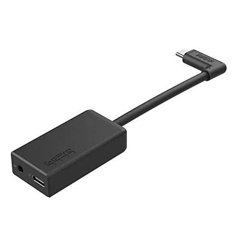 GoPro Pro 3,5-mm-Mikrofonadapter für HERO5, HERO6 und HERO7 - Mikrofone für hochwertige Audioaufnahmen, kompatibel mit externen 3,5-mm-Mikrofonen und ideal für kreative Projekte.