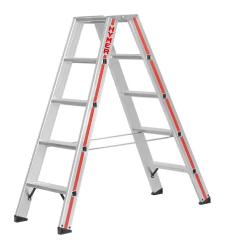 Hymer Stufenstehleiter beidseitig begehbar, 2x5 Stufen von HYMER