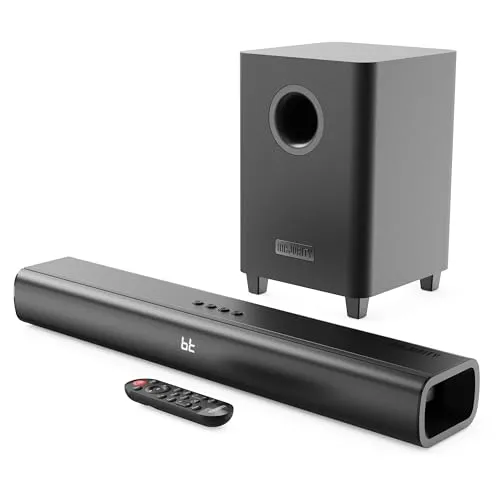 MAJORITY Naga 60 Plus Soundbar mit Subwoofer | 300W 2.1 Heimkino Soundsystem