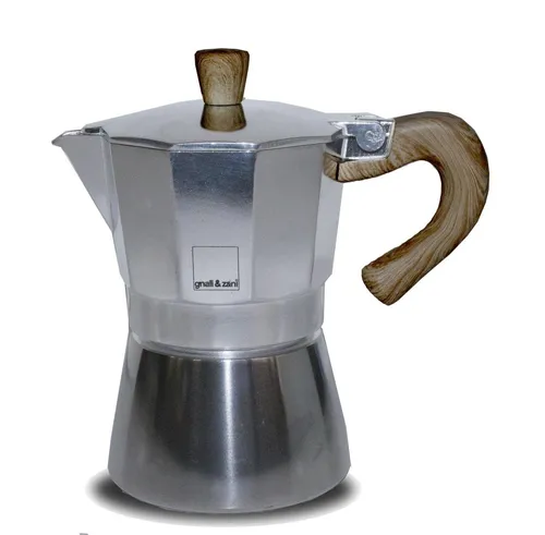Gnali & Zani Venezia Espressokocher, Aluminium, 6 Tassen - Espressokocher aus Aluminium für 6 Tassen, vereint elegantes modernes Design mit italienischem Flair und sorgt für ein unvergleichliches Kaffeearoma.