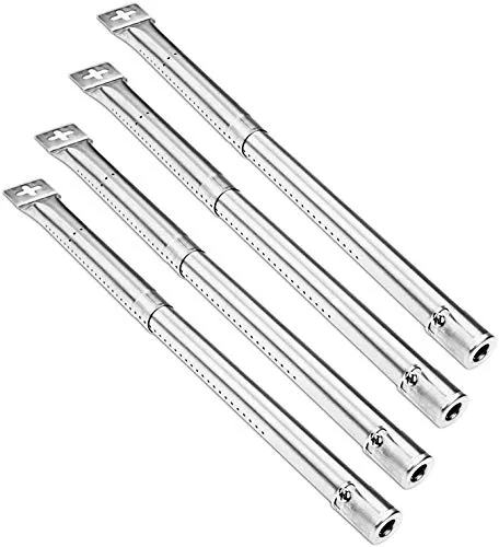 LOKHING 42204 Universal Gasgrill Ersatzrohrbrenner aus Edelstahl für Enders Taino ProfiCook Campingaz Char-Broil Landmann und andere Modellgrills (30,5 bis 44,5 cm, 4er-Pack)