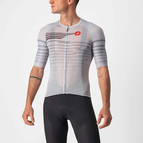 CASTELLI Kurzarm Fahrradtrikot - CLIMBER'S 3.0 - Silber/Grau 2XL