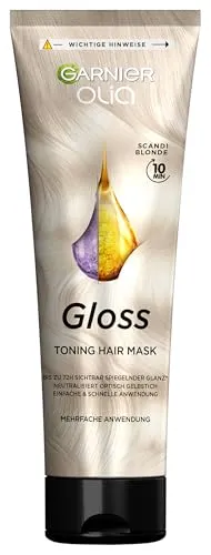GARNIER Olia Gloss Tinted Hair Mask - Scandi Blonde 150 ml - Entdecke die Olia Gloss Tinted Hair Mask für strahlenden Glanz! Diese pflegende Haarmaske mit natürlichen Ölen revitalisiert dein Haar und sorgt für eine lebendige Farbbrillanz. Ideal für coloriertes und naturbelassenes Haar.