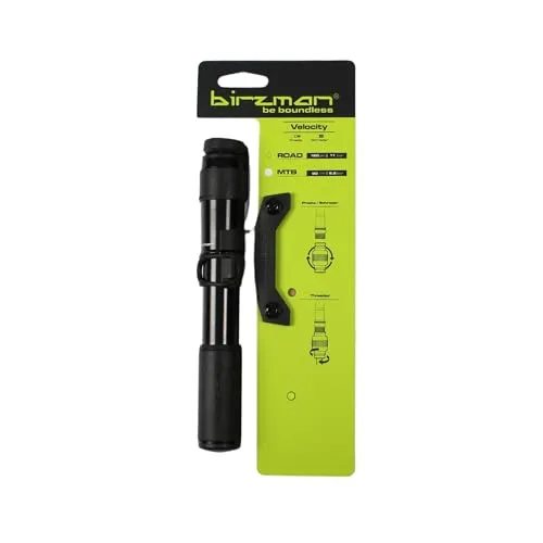 Birzman Velocity Pump MTB 90PSI - Luftpumpe für Radfahren, CNC gefrästes Aluminium, leicht und kompakt mit Rahmenhalterung für einfachen Transport.