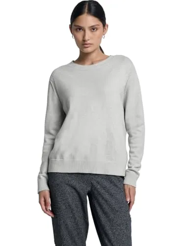 Street One Studio Damen Softer Pullover mit Details - Klassischer Strickpullover mit Rundhalsausschnitt und seitlichen Schlitzen. Ideal für einen lässigen Look und angenehmen Tragekomfort im Alltag.