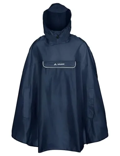 Vaude Valdipino Poncho Regenjacke XL in Blau - Der Vaude Valdipino Poncho schützt zuverlässig vor Regen und lässt sich in der integrierten Tasche verstauen. Mit reflektierenden Elementen und umweltfreundlichem Material für nachhaltigen Einsatz.