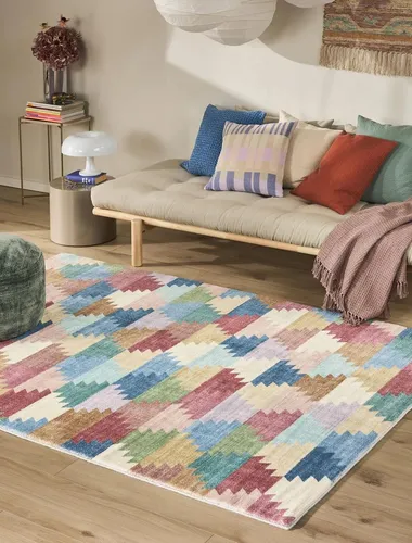 benuta Teppich Mara – Rechteckig, 6 mm Höhe - Der benuta Teppich Mara vereint modernes Design mit Funktionalität. Ideal für Wohnzimmer, Schlafzimmer und Flur, sorgt er mit strapazierfähiger Kunstfaser für ein stilvolles Ambiente und ist pflegeleicht.