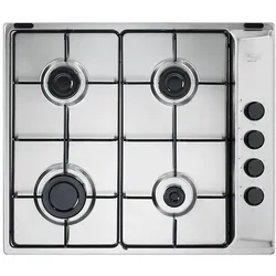 De'Longhi FLI 46 ASV Einbaukochfeld Edelstahl 58 cm Gas 4 Brenner - Silber