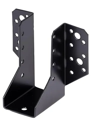 Alberts 825010 Balkenschuh Typ A - 25er Set, schwarz, kunststoffbeschichtet - Hochwertiger Balkenschuh aus verzinktem Stahl, ideal für stabile Verbindungen. Mit 22 Löchern für einfache Montage und bewährte Qualität für langlebige Ergebnisse.