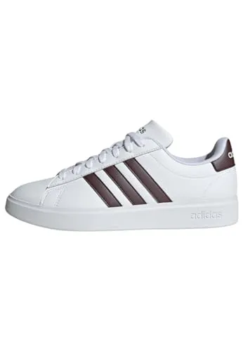 Adidas Grand Court 2.0 Damen - Trend Sneaker in Weiß - Wanderschuhe mit Cloudfoam Comfort Dämpfung für höchsten Tragekomfort und einem Obermaterial mit 50% Recycling-Anteil. Ein Must-Have für jede Garderobe!