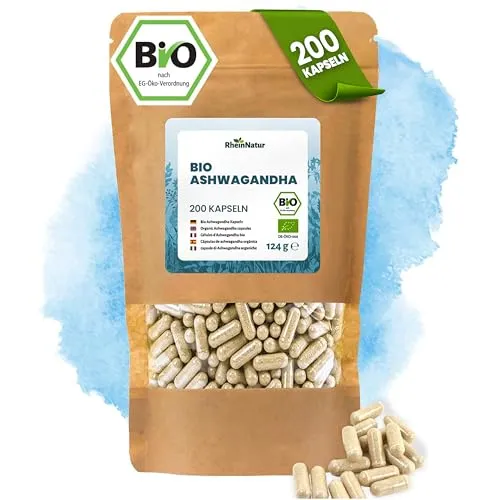 RheinNatur Bio Ashwagandha Kapseln 200 Stück