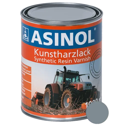 Kunstharzlack Lack Farbe RAL 7000 Fehgrau Grau 1000 ml 1 Liter ASINOL