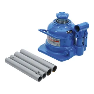 BGS-technic Stempelwagenheber 70041 - Wagenheber mit extra flacher Bauhöhe von 125-225 mm, ideal für engen Raum. Hohe Tragkraft von 10t, perfekt für Reifenwechsel und Reparaturen.