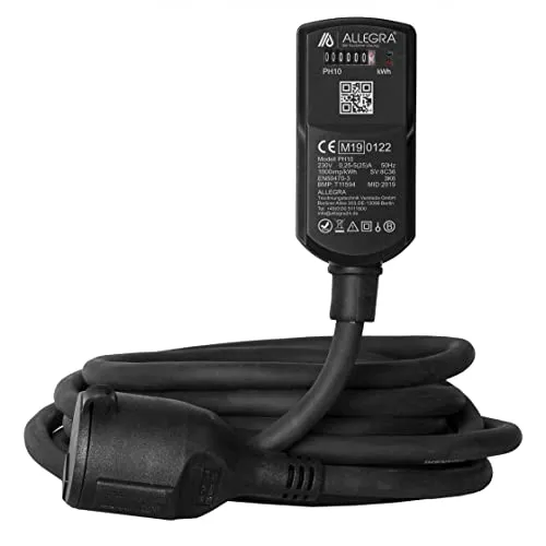 ALLEGRA Mobiler MID Konform Stromzähler PH30 in schwarz von Allegra