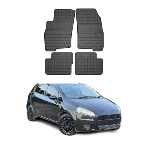 OMAC Auto-Fußmatten für Fiat Grande Punto 2005-2012 - Fahrzeugspezifische Gummi-Fußmatten, rutschfest und wasserfest, bieten perfekten Schutz und sind leicht zu reinigen. Ideal für einen sauberen und sicheren Innenraum.