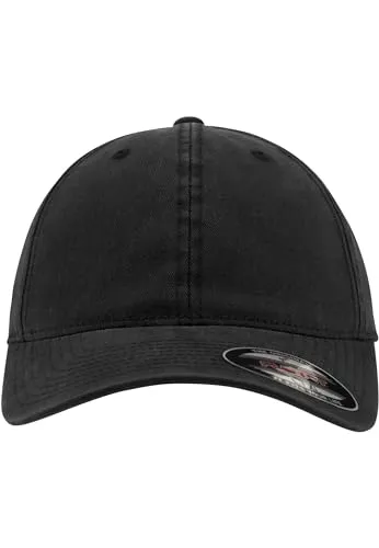 Flexfit Kappe Garment Washed Cotton Dad Hat, Black, S/M, 6997