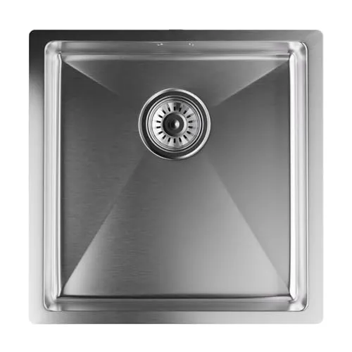 Klarstein Edelstahl Küchenspüle 45x45 cm - 1 Becken Küchenspüle aus kratzfestem und hitzebeständigem Edelstahl, einfach zu montieren mit Einbausatz und Abflussrohr – ideal für hygienisches Kochen.