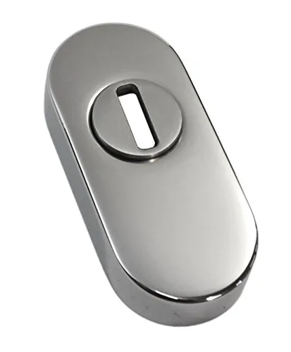 Edelstahl PZ Schieberosette SR-5245-P EF-poliert Oval mit ZA Schutzrosette