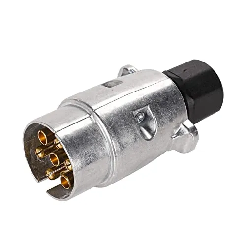 AOHEWEI 7 Polig Anhänger Stecker Anhängerkupplung Elektrik Metall Aluminium | Legierung 7 Wege Auto Lichter Anschlüsse für Boote, Wohnmobil, Wohnwagen oder Andere Nutzfahrzeuge