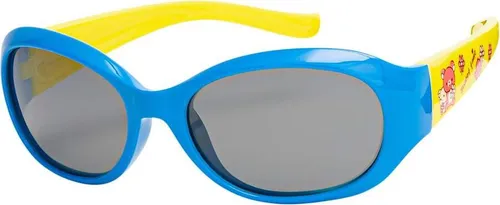 City Sonnen Brille Mädchen Kinder UV Schutz 400 Retro Modern Blümchen Desgine 30454 Blau-Gelb