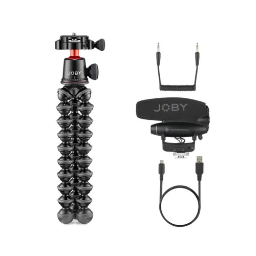 Joby GorillaPod PRO Vlogging-Kit - Mikrofone: Erstklassiges Vlogging-Set mit Wavo PRO und GorillaPod 3K PRO Stativ für beeindruckende Videoqualität und kreative Flexibilität.