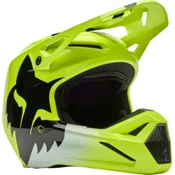 FOX V1 Shield Motocross Helm XL, gelb - Leichter Motocross Helm mit MIPS®-Technologie für optimalen Schutz bei Stürzen. Anpassbares Visier und robuste Polycarbonat-ABS-Schale für besten Komfort und Sicherheit unterwegs.