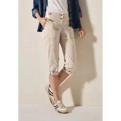 Cecil Damen B378678 Hose, Boulder Beige, 26W/22L - Damen-Hosen im Casual Fit mit Mid Waist und Slim Legs, perfekt für jeden Anlass dank elastischem Baumwollmix für optimalen Tragekomfort.