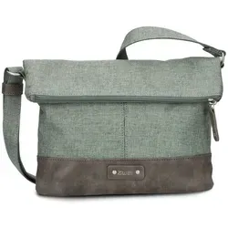 Zwei Umhängetasche OT6 - Sportliches Design - Umhängetasche in Salbei mit verstellbarem Schulterriemen, geräumigem Hauptfach und praktischem Rollverschluss für individuellen Stil und Funktionalität.