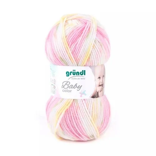 GRÜNDL WOLLE BABY COLOR 50G ROSE GELB GRÜN WEIß 50G/4,98 EURO NEU OVP