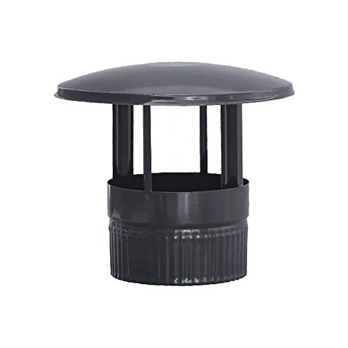 S&M 485251 Schornsteinaufsatz schwarz glasiert 900°C-Ø120mm