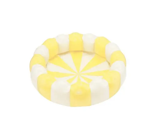 Petites Pommes Pool ALICE Pastel Yellow | Ø95cm - Kompakter Swimmingpool für Babys und Kleinkinder, ideal für kleine Außenbereiche. Perfekt für sicheres Planschen an warmen Sommertagen und in beliebten Farben erhältlich.