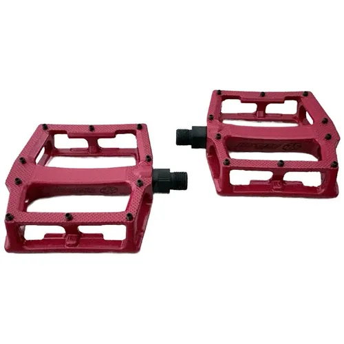 REVERSE Pedal Super Shape-3-D, Rot - Hochwertige Plattformpedale aus Aluminium für Mountain Bikes, mit 9/16 Zoll Achsendurchmesser. Ideal für optimalen Grip und Fahrkomfort auf jedem Terrain.
