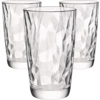 Bormioli Rocco Longdrinkgläser Diamond, 470 ml, 3 Stück 110350240CAD02